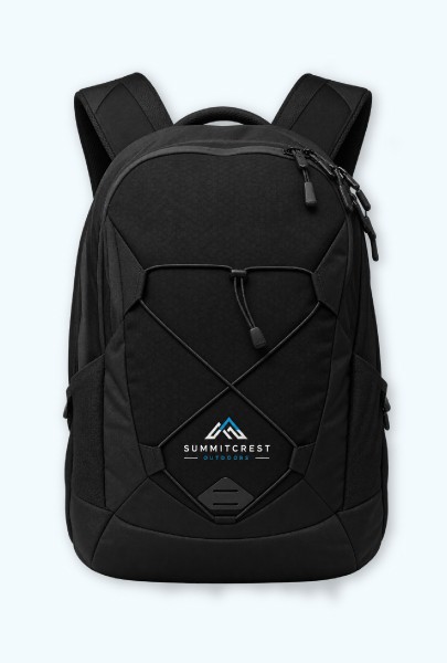 Custom imprinted Groundwork Backpack for Bend, OR with a local business logo