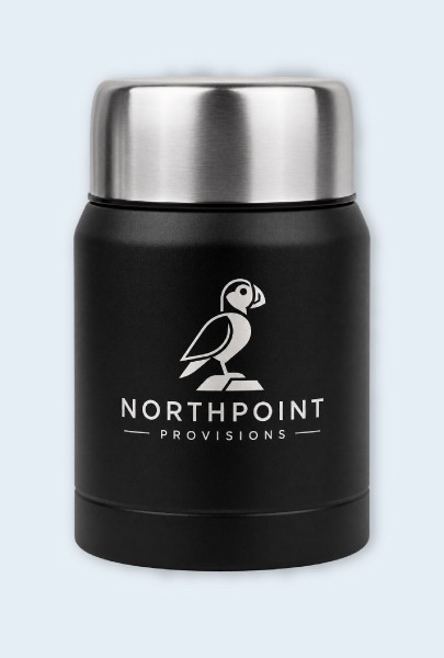Custom imprinted Stainless Steel Thermos for Bend, OR with a local business logo