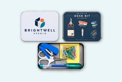 Custom imprinted Desk Kit for Bend, OR with a local business logo